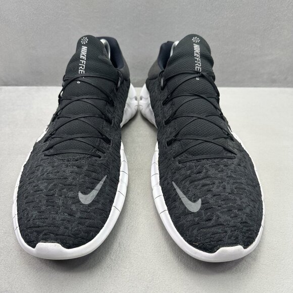 Mens Size 14 Nike Free Run 5.0 Shoes Black / White Running Next Nature Trainers - Picture 2 of 8